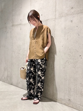 「URBAN RESEARCH Sonny Label（アーバンリサーチサニーレーベル）のアイテム（バッグ）」を使った、香織さん（レディース・154cm）の夏コーディネート