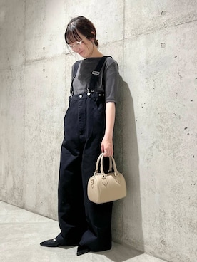 「低身長」｜「アイテム（サロペット/オーバーオール）」を使った、香織さん（レディース・154cm）の夏コーディネート