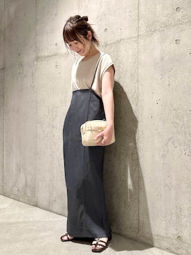 「SonnyLabel」｜「アイテム（スカート）」を使った、香織さん（レディース・154cm）の夏コーディネート