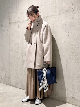 「アイテム（財布/小物）」を使った、香織さん（レディース・154cm）の冬コーディネート