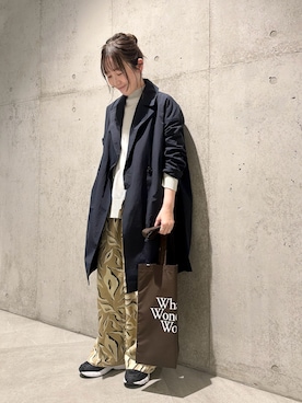 「URBAN RESEARCH Sonny Label（アーバンリサーチサニーレーベル）のアイテム（バッグ）」を使った、香織さん（レディース・154cm）の冬コーディネート