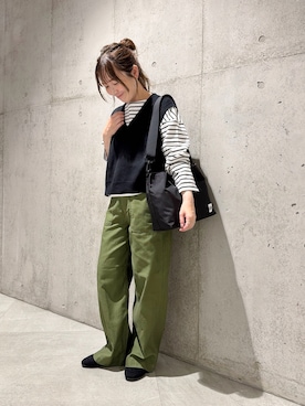 「URBAN RESEARCH Sonny Label（アーバンリサーチサニーレーベル）のアイテム（バッグ）」を使った、香織さん（レディース・154cm）の夏コーディネート