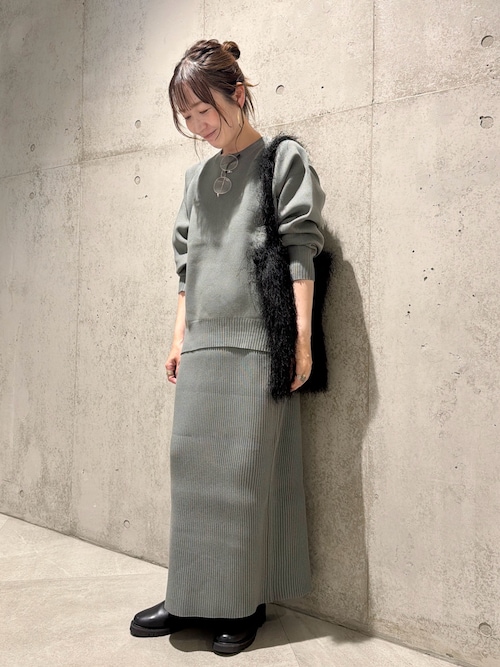 セール】『WEB限定』スウェットライクニット×スカートセットアップ