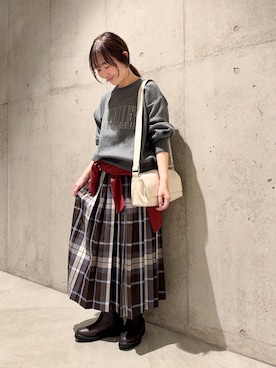 「URBAN RESEARCH Sonny Label（アーバンリサーチサニーレーベル）のアイテム（バッグ）」を使った、香織さん（レディース・154cm）の秋コーディネート
