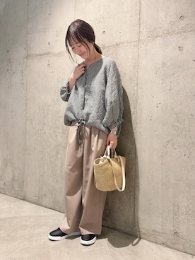 「URBAN RESEARCH Sonny Label（アーバンリサーチサニーレーベル）のアイテム（シューズ）」を使った、香織さん（レディース・154cm）の春コーディネート