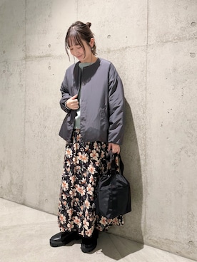 「Drifter（ドリフター）のアイテム（バッグ）」を使った、香織さん（レディース・154cm）の冬コーディネート