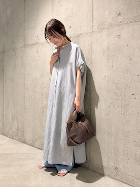 「URBAN RESEARCH Sonny Label（アーバンリサーチサニーレーベル）のアイテム（パンツ）」を使った、香織さん（レディース・154cm）の夏コーディネート
