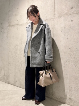 「アイテム（その他アウター）」を使った、香織さん（レディース・154cm）の秋コーディネート