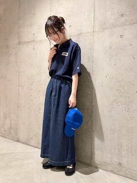 「URBAN RESEARCH Sonny Label（アーバンリサーチサニーレーベル）のアイテム（帽子）」を使った、香織さん（レディース・154cm）の春コーディネート