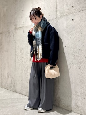 「冬コーデ、スニーカーコーデ」｜「アイテム（その他パンツ）」を使った、香織さん（レディース・154cm）の秋コーディネート