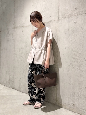 「URBAN RESEARCH Sonny Label（アーバンリサーチサニーレーベル）のアイテム」を使った、香織さん（レディース・154cm）の夏コーディネート