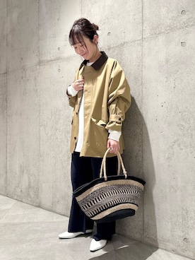 「URBAN RESEARCH Sonny Label（アーバンリサーチサニーレーベル）のアイテム（その他アウター）」を使った、香織さん（レディース・154cm）の春コーディネート