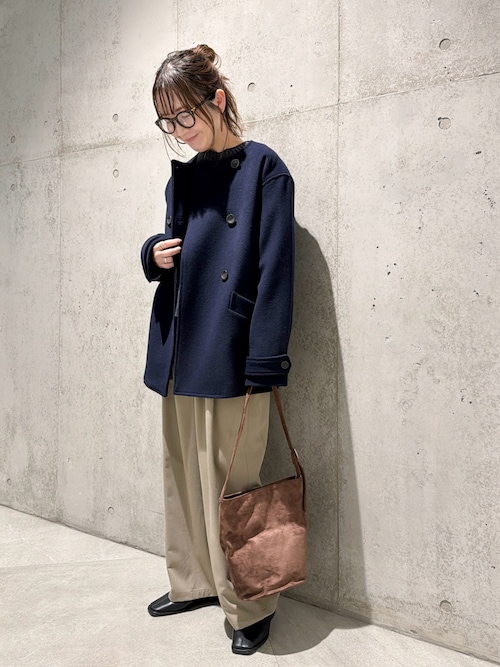 ウールノーカラーコート