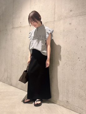「URBAN RESEARCH Sonny Label（アーバンリサーチサニーレーベル）のアイテム（バッグ）」を使った、香織さん（レディース・154cm）の夏コーディネート
