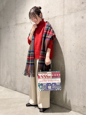 「オトナカジュアル」｜「アイテム（スリッポン）」を使った、香織さん（レディース・154cm）の冬コーディネート