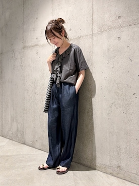 「URBAN RESEARCH Sonny Label（アーバンリサーチサニーレーベル）のアイテム」を使った、香織さん（レディース・154cm）の夏コーディネート