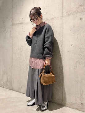 香織さん（骨格ストレート・レディース・154cm）の冬コーディネート