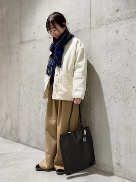 「URBAN RESEARCH Sonny Label（アーバンリサーチサニーレーベル）のアイテム（ブルゾン）」を使った、香織さん（レディース・154cm）の冬コーディネート