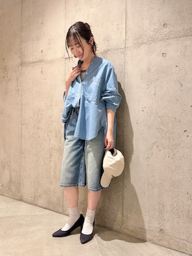 「URBAN RESEARCH Sonny Label（アーバンリサーチサニーレーベル）のアイテム（帽子）」を使った、香織さん（レディース・154cm）の春コーディネート