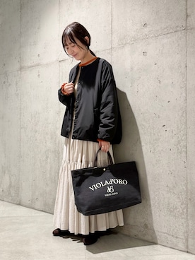 「URBAN RESEARCH Sonny Label（アーバンリサーチサニーレーベル）のアイテム（ニット/セーター）」を使った、香織さん（レディース・154cm）の秋コーディネート