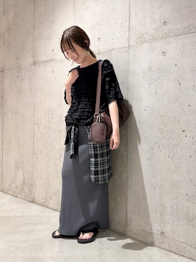 「URBAN RESEARCH Sonny Label（アーバンリサーチサニーレーベル）のアイテム（バッグ）」を使った、香織さん（レディース・154cm）の夏コーディネート