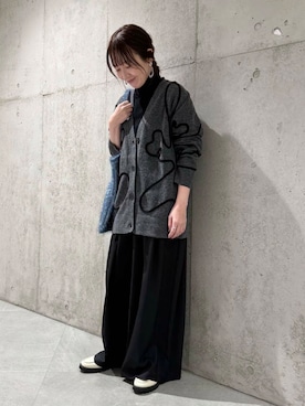 「ARTESANOS（アルテサノス）のARTESANOS　ビットローファー（ローファー）」を使った、香織さん（レディース・154cm）の冬コーディネート