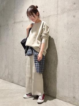 「URBAN RESEARCH Sonny Label（アーバンリサーチサニーレーベル）のアイテム（ショルダーバッグ）」を使った、香織さん（レディース・154cm）の秋コーディネート