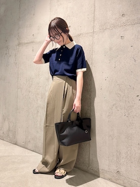 「URBAN RESEARCH Sonny Label（アーバンリサーチサニーレーベル）のアイテム（バッグ）」を使った、香織さん（レディース・154cm）の春コーディネート