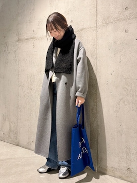 「SMELLY（スメリー）のアイテム」を使った、香織さん（レディース・154cm）の冬コーディネート