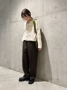 「URBAN RESEARCH Sonny Label（アーバンリサーチサニーレーベル）のアイテム（パンツ）」を使った、香織さん（レディース・154cm）の秋コーディネート