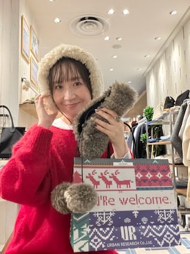 「アイテム（イヤーマフ）」を使った、香織さん（レディース・154cm）の秋コーディネート