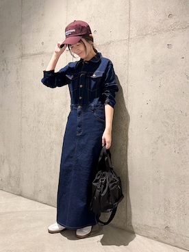 「Drifter（ドリフター）のアイテム」を使った、香織さん（レディース・154cm）の冬コーディネート