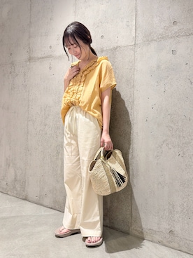 「URBAN RESEARCH Sonny Label（アーバンリサーチサニーレーベル）のアイテム（トップス）」を使った、香織さん（レディース・154cm）の春コーディネート