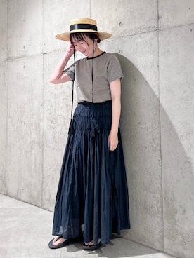 「BENELLI（ベネリ）のアイテム」を使った、香織さん（レディース・154cm）の夏コーディネート