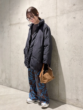 「FORK&SPOON（フォークアンドスプーン）のアイテム（ブルゾン）」を使った、香織さん（レディース・154cm）の冬コーディネート