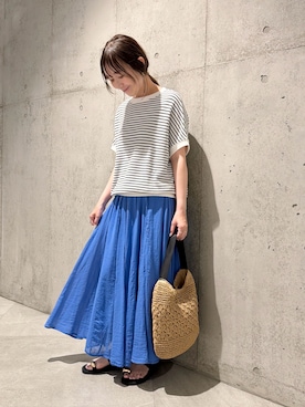 「URBAN RESEARCH Sonny Label（アーバンリサーチサニーレーベル）のアイテム（バッグ）」を使った、香織さん（レディース・154cm）の夏コーディネート
