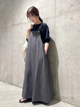「アイテム（バックパック/リュック）」を使った、香織さん（レディース・154cm）の夏コーディネート