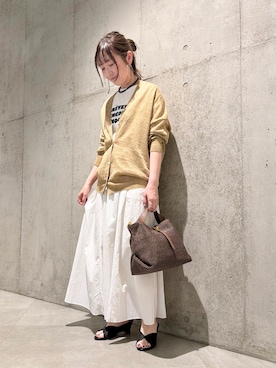 「FORK&SPOON（フォークアンドスプーン）のアイテム（トップス）」を使った、香織さん（レディース・154cm）の春コーディネート