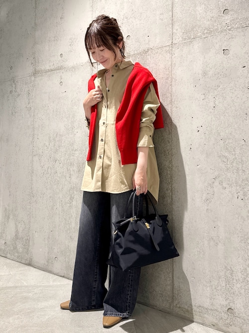 34サイズ/低身長向けも展開』センタープレスストレートデニム