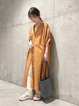 「SonnyLabel」｜「アイテム（ワンピース/ドレス）」を使った、香織さん（レディース・154cm）の春コーディネート