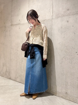 「URBAN RESEARCH Sonny Label（アーバンリサーチサニーレーベル）のアイテム（スカート）」を使った、香織さん（レディース・154cm）の春コーディネート