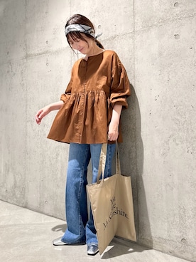 「アイテム（財布/小物）」を使った、香織さん（レディース・154cm）の秋コーディネート