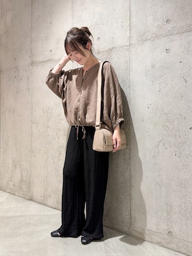 「URBAN RESEARCH Sonny Label（アーバンリサーチサニーレーベル）のアイテム（パンツ）」を使った、香織さん（レディース・154cm）の夏コーディネート