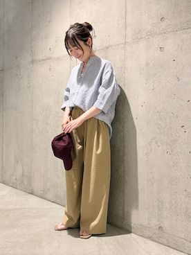 「URBAN RESEARCH Sonny Label（アーバンリサーチサニーレーベル）のアイテム（キャップ）」を使った、香織さん（レディース・154cm）の夏コーディネート