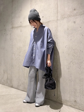 「Drifter（ドリフター）のアイテム（バッグ）」を使った、香織さん（レディース・154cm）の春コーディネート