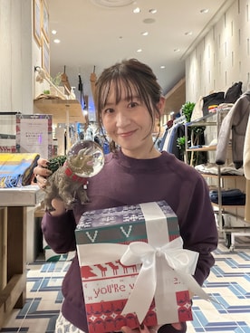 「アイテム（インテリア雑貨）」を使った、香織さん（レディース・154cm）の秋コーディネート