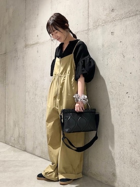 「低身長」｜「アイテム（サロペット/オーバーオール）」を使った、香織さん（レディース・154cm）の秋コーディネート