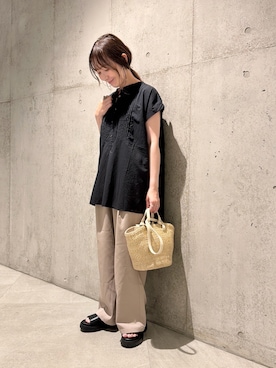 「URBAN RESEARCH Sonny Label（アーバンリサーチサニーレーベル）のアイテム」を使った、香織さん（レディース・154cm）の夏コーディネート