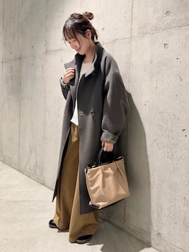 「アイテム（その他アウター）」を使った、香織さん（レディース・154cm）の秋コーディネート