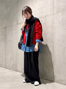「URBAN RESEARCH Sonny Label（アーバンリサーチサニーレーベル）のアイテム」を使った、香織さん（レディース・154cm）の冬コーディネート